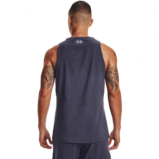 Męski top treningowy Under Armour Project Rock Print Ftd Tk - grafitowy