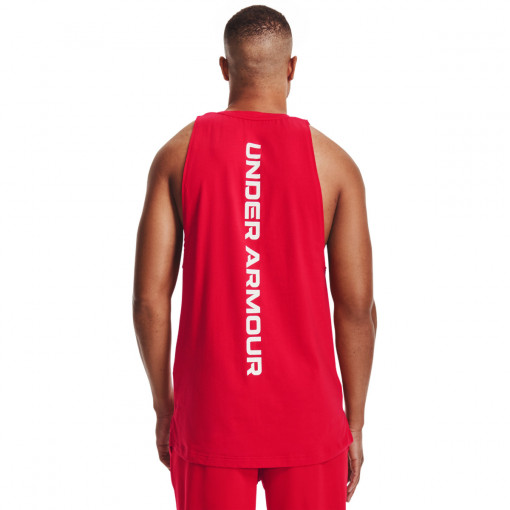 Męski top treningowy Under Armour UA Zone Tank - czerwony