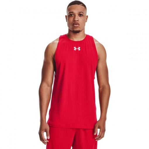 UNDER ARMOUR Męski top treningowy Under Armour UA Zone Tank  czerwony Czerwony