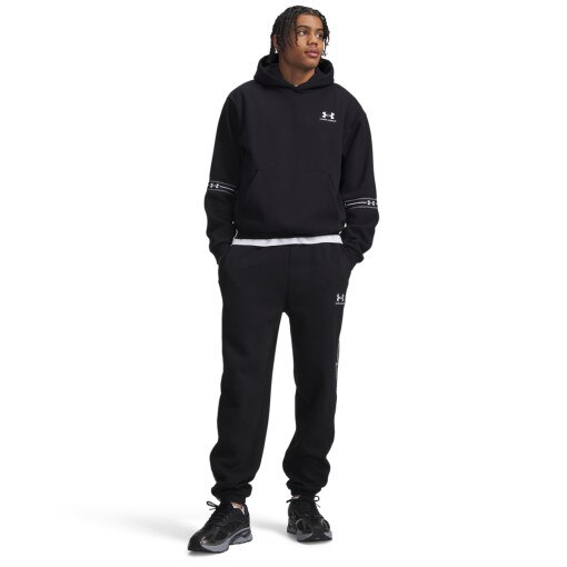 Obrazek dla: UNDER ARMOUR Męskie spodnie dresowe joggery Under Armour UA Icon Flc Taped Jgr  czarne Czarny