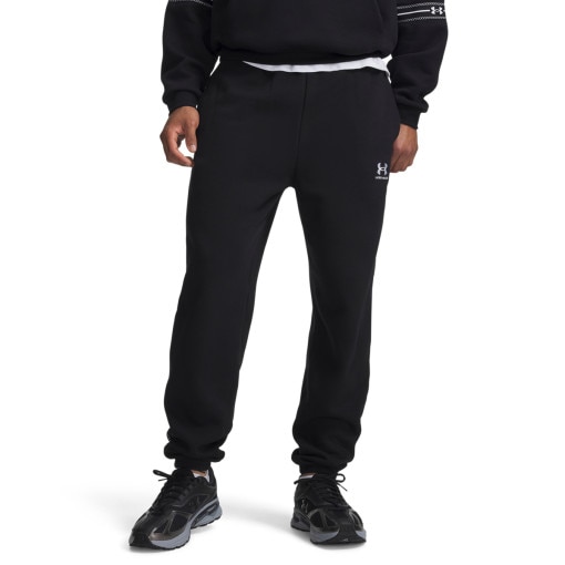 Męskie spodnie dresowe joggery Under Armour UA Icon Flc Taped Jgr - czarne