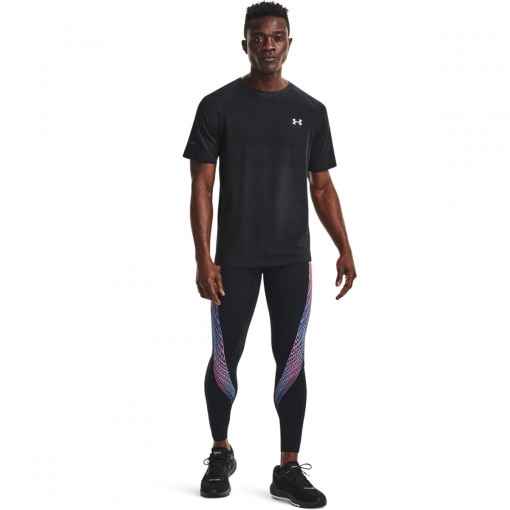UNDER ARMOUR Męskie legginsy do biegania UNDER ARMOUR UA RUSH Stamina Tight  czarne Czarny