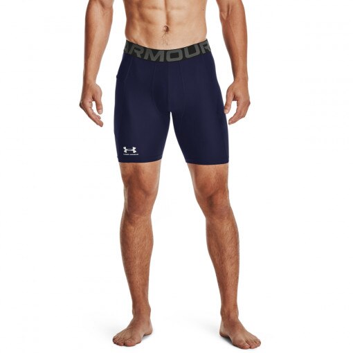 UNDER ARMOUR Męskie legginsy krótkie treningowe Under Armour UA HG Armour Shorts  granatowe Granatowy