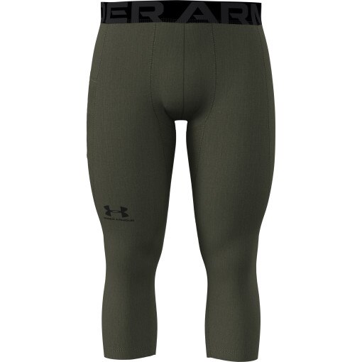 UNDER ARMOUR Męskie legginsy treningowe Under Armour UA Heat Gear Armour 3/4 Legging zielone Zielony