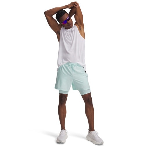  UNDER ARMOUR Męskie spodenki do biegania Under Armour UA Launch 5'' 2in1 Short  miętowe Miętowy