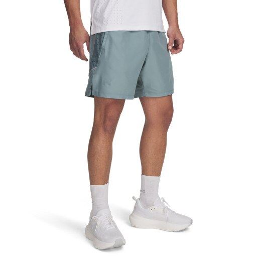 Męskie spodenki do biegania Under Armour UA LAUNCH PRO 2n1 - niebieskie