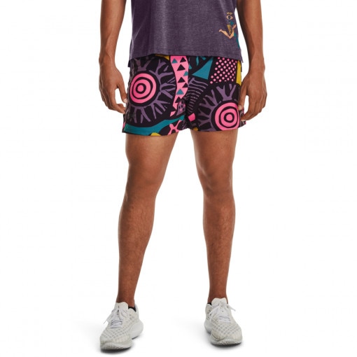 Męskie spodenki do biegania Under Armour UA Run In Peace Shorts - multikolor