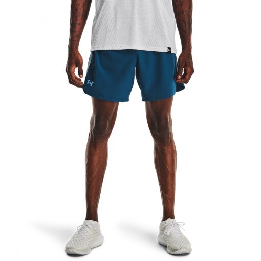 Męskie spodenki do biegania UNDER ARMOUR UA SPEEDPOCKET 7'' SHORT - morskie