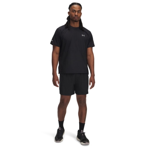UNDER ARMOUR Męskie spodenki do biegania Under Armour UA Trail Run 5'' Shorts  czarne Czarny