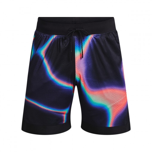  UNDER ARMOUR Męskie spodenki do koszykówki Under Armour Curry Mesh 8'' Short II  czarne Czarny allover