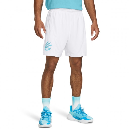 Męskie spodenki do koszykówki Under Armour Curry Splash Short - białe