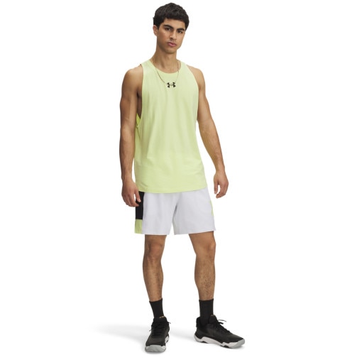 UNDER ARMOUR Męskie spodenki do koszykówki Under Armour UA Zone 7" Woven Short  białe Biały