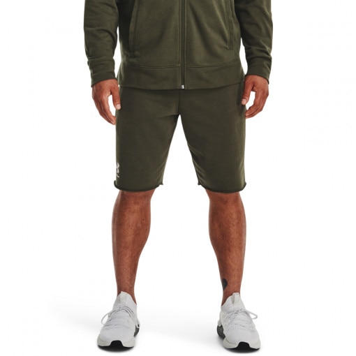 Męskie spodenki dresowe UNDER ARMOUR RIVAL TERRY SHORT - oliwkowe/khaki 