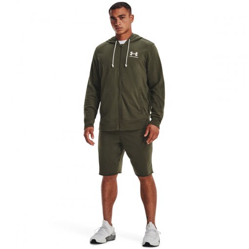 UNDER ARMOUR Męskie spodenki dresowe UNDER ARMOUR RIVAL TERRY SHORT  oliwkowe/khaki  Oliwkowy