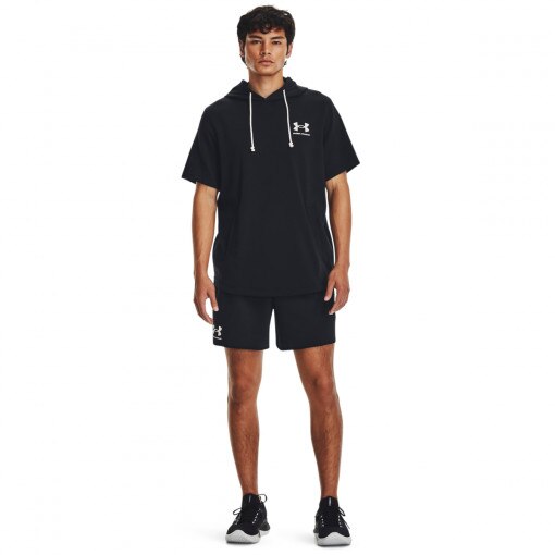 UNDER ARMOUR Męskie spodenki dresowe Under Armour UA Rival Terry 6in Short  czarne Czarny