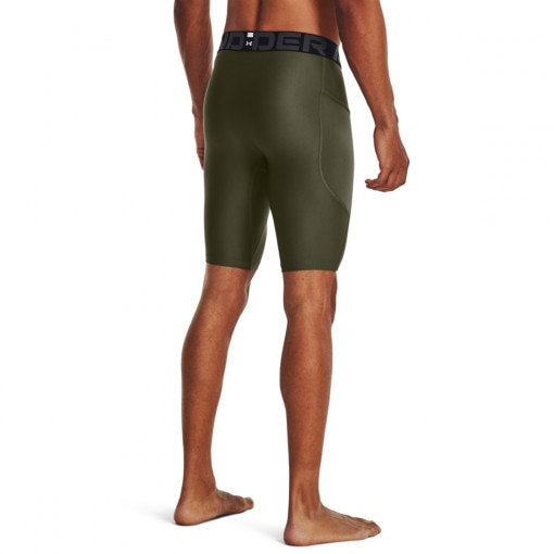 Męskie spodenki treningowe Under Armour HeatGear Pocket Long Shorts - khaki