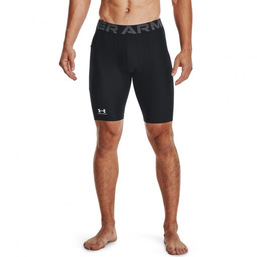 UNDER ARMOUR Męskie spodenki treningowe Under Armour HeatGear Pocket Long Shorts  czarne  Czarny