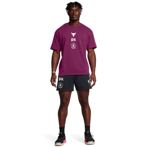 UNDER ARMOUR Męskie spodenki treningowe Under Armour Project Rock Terry Flc Short Boh  czarne Czarny