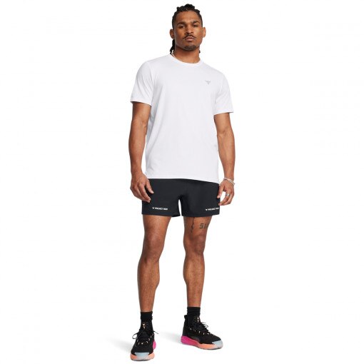 UNDER ARMOUR Męskie spodenki treningowe Under Armour Project Rock Ultimate 5" Short  czarne Czarny