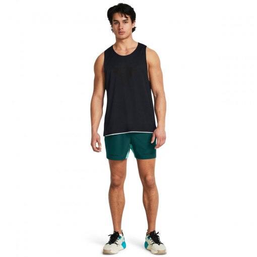 UNDER ARMOUR Męskie spodenki treningowe Under Armour Project Rock Ultimate 5" Short  zielone  Zielony