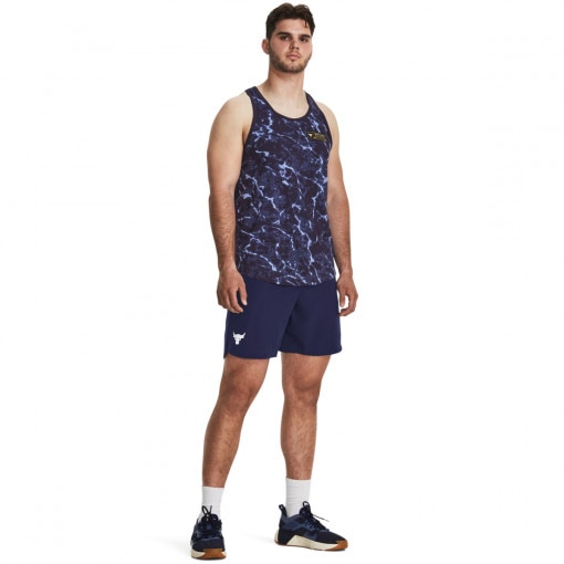 UNDER ARMOUR Męskie spodenki treningowe Under Armour Project Rock Woven Shorts  granatowe  Granatowy