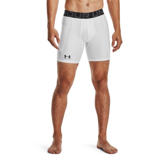 UNDER ARMOUR Męska bielizna treningowa UNDER ARMOUR UA HG Armour Shorts  biała Biały