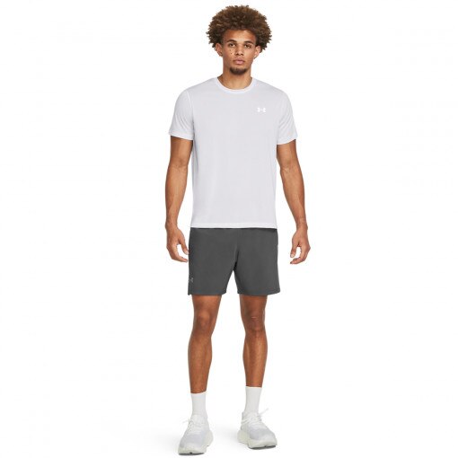 UNDER ARMOUR Męskie spodenki treningowe Under Armour UA Launch Pro 2n1 7'' Shorts  szare Szary