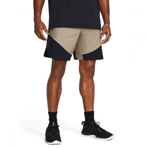 Męskie spodenki treningowe Under Armour UA Vanish Elite Hybrid Short - beżowe 