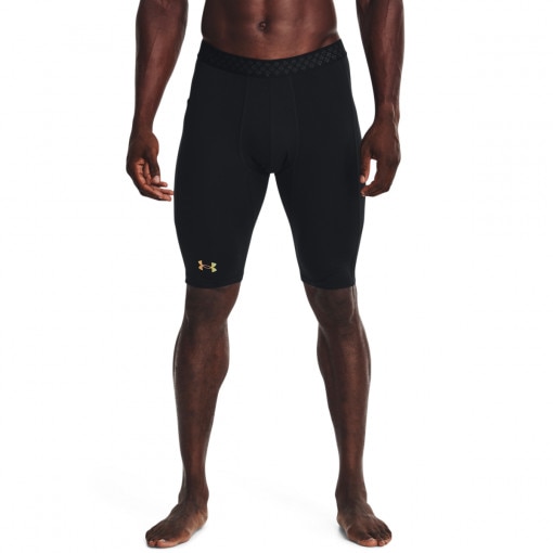 Męskie legginsy krótkie treningowe UNDER ARMOUR UA SmartForm Rush Lng Shorts - czarne