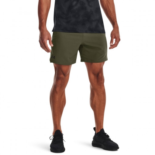 Męskie spodenki treningowe Under Armour UA Vanish Woven 6in Shorts - oliwkowe/khaki