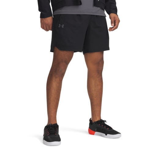 Męskie spodenki treningowe Under Armour Vanish Woven 6in Graphic Sts - czarne 