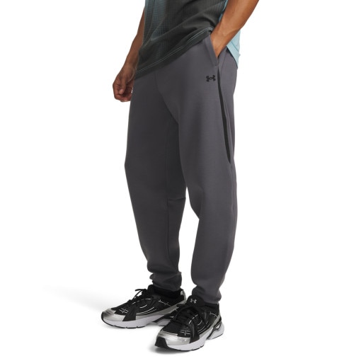 Męskie spodnie dresowe joggery Under Armour UA Unstoppable Flc Joggers - szare