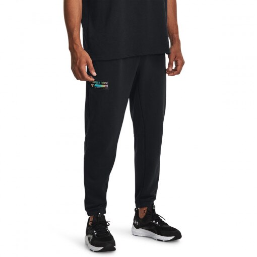Męskie spodnie dresowe Under Armour Project Rock Hwt Terry Pant - czarne