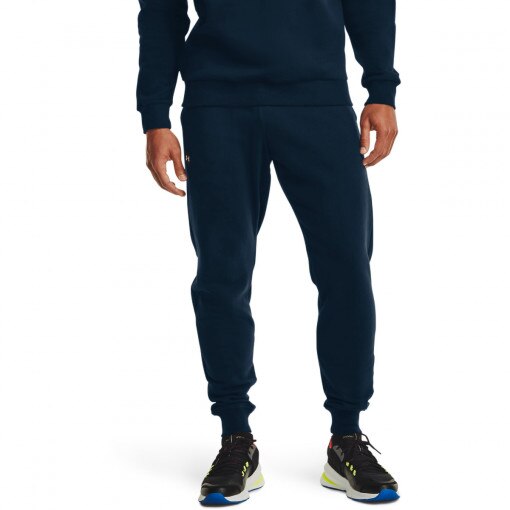 Męskie spodnie dresowe UNDER ARMOUR Rival Fleece Jogger - granatowe