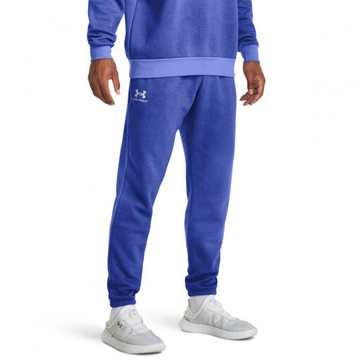 Męskie spodnie dresowe Under Armour UA Essential Flc Novelty Jgr - niebieskie