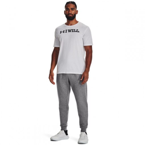 Obrazek dla: UNDER ARMOUR Męskie spodnie dresowe Under Armour UA Rival Fleece Joggers  szare Szary