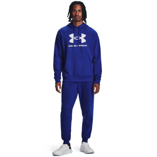UNDER ARMOUR Męskie spodnie dresowe Under Armour UA Rival Fleece Joggers  niebieskie Niebieski