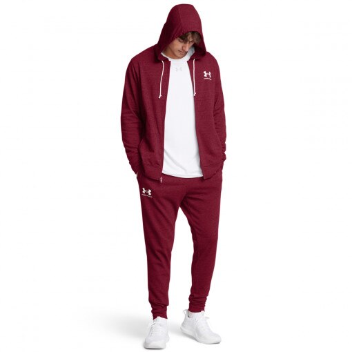 UNDER ARMOUR Męskie spodnie dresowe Under Armour UA Rival Terry Jogger czerwone Czerwony