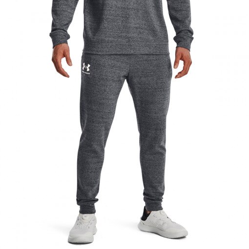 Męskie spodnie dresowe Under Armour UA Rival Terry Jogger - szare