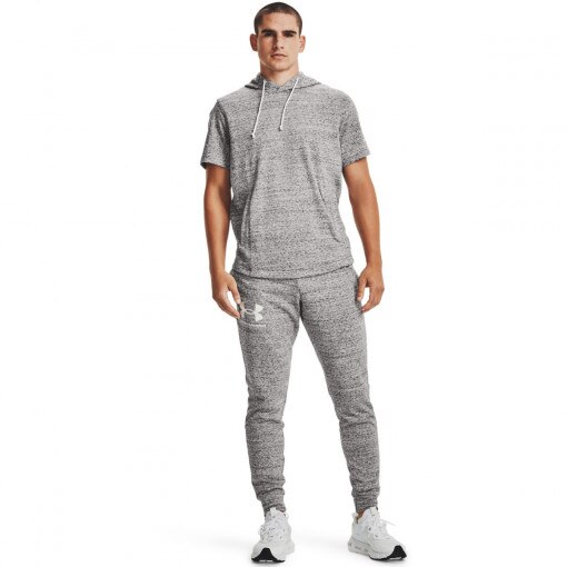  UNDER ARMOUR Męskie spodnie dresowe UNDER ARMOUR UA RIVAL TERRY JOGGER  szare Jasny szary