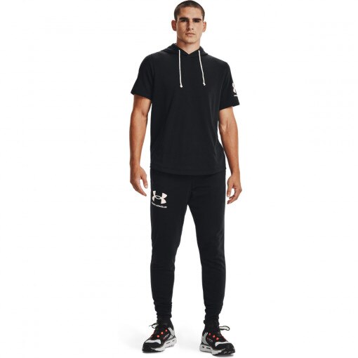 UNDER ARMOUR Męskie spodnie dresowe UNDER ARMOUR UA RIVAL TERRY JOGGER  czarne Czarny