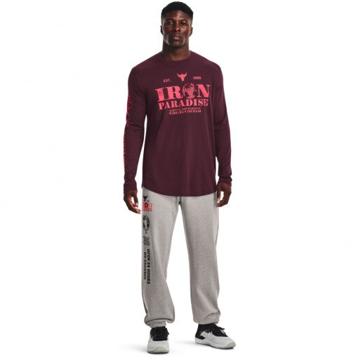 Obrazek dla: UNDER ARMOUR Męskie spodnie treningowe Under Armour Project Rock UA Hwt Terry Pnt  szare Szary