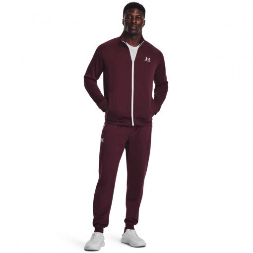 Męskie spodnie treningowe Under Armour Sportstyle Tricot Jogger - bordowe