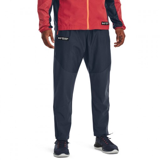 Męskie spodnie treningowe Under Armour UA Rush Woven Pants - grafitowe