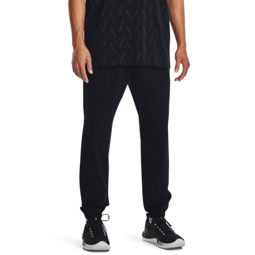 Męskie spodnie treningowe Under Armour UA Stretch Woven Joggers - czarne