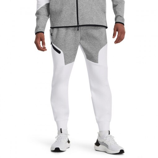 Męskie spodnie treningowe Under Armour UA Unstoppable Flc Joggers - białe