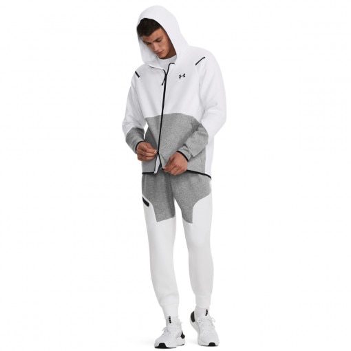 UNDER ARMOUR Męskie spodnie treningowe Under Armour UA Unstoppable Flc Joggers białe Biały