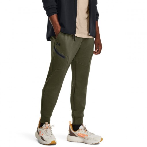 Męskie spodnie treningowe Under Armour UA Unstoppable Flc Joggers - khaki