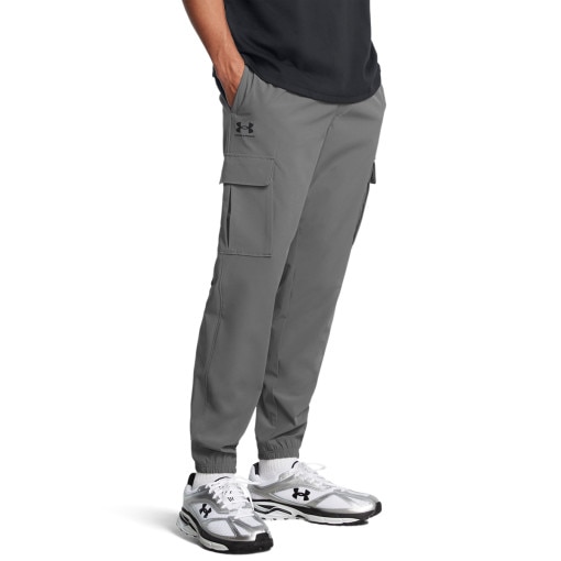 Męskie spodnie treningowe Under Armour UA Vibe Woven Cargo Pants - szare