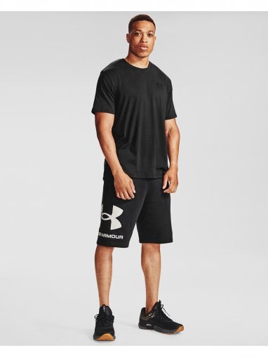 UNDER ARMOUR Męskie szorty dresowe UNDER ARMOUR Rival Fleece Short  czarne Czarny